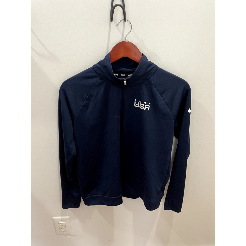 Nike Navy Blue Team USA dri fit quarter zip Jacket